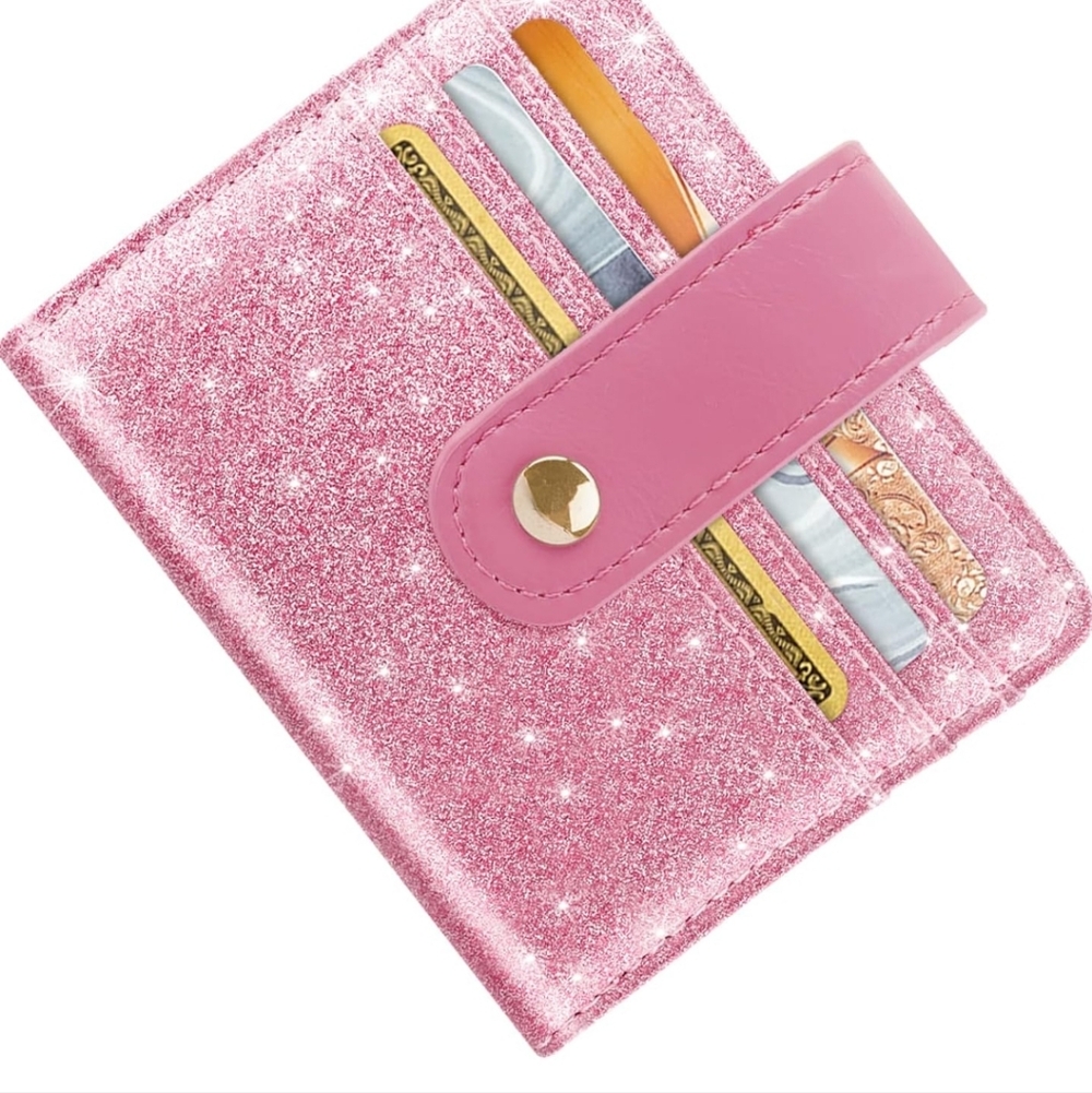 Sparkly Pink Card Holder Wallet